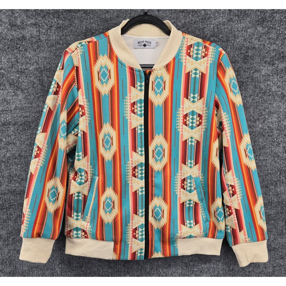 Crazy Train San Antone Swank Bomber Jacket Women S Sueded Southwestern Aztec